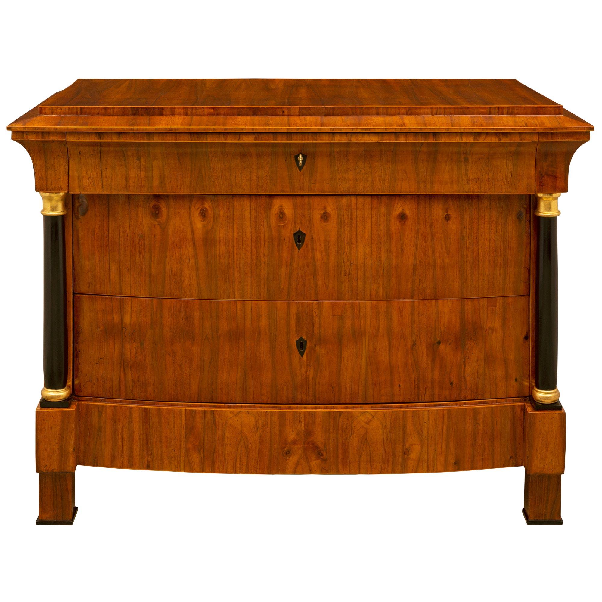 Continental 19th Century Biedermeier Period Walnut & Fruitwood Commode For Sale 5