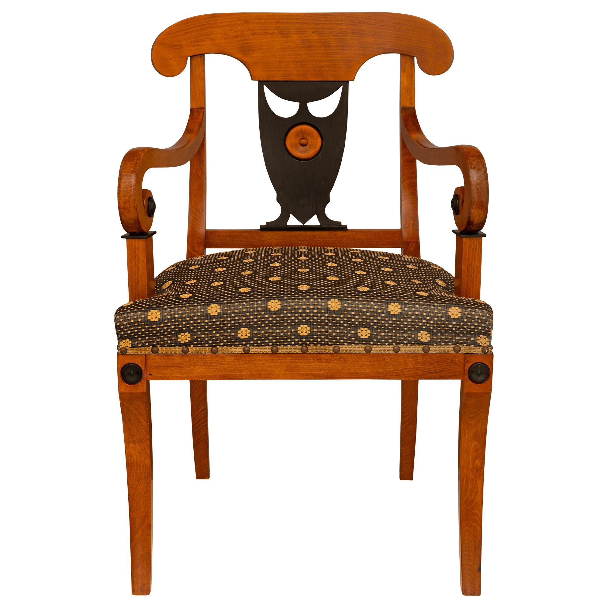Continental 19th Century Biedermeier St. Fruitwood Armchair 5