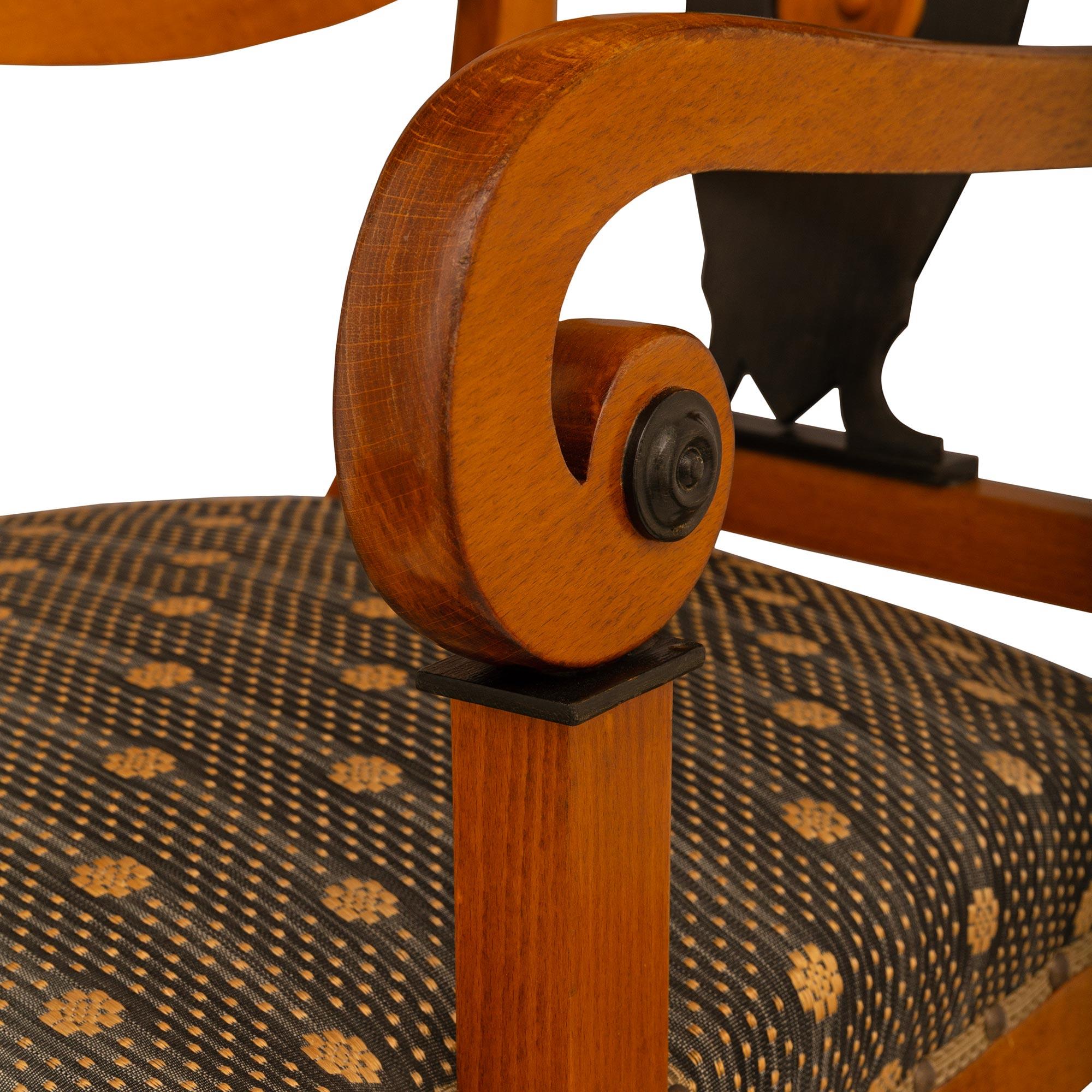 Continental 19th Century Biedermeier St. Fruitwood Armchair 1