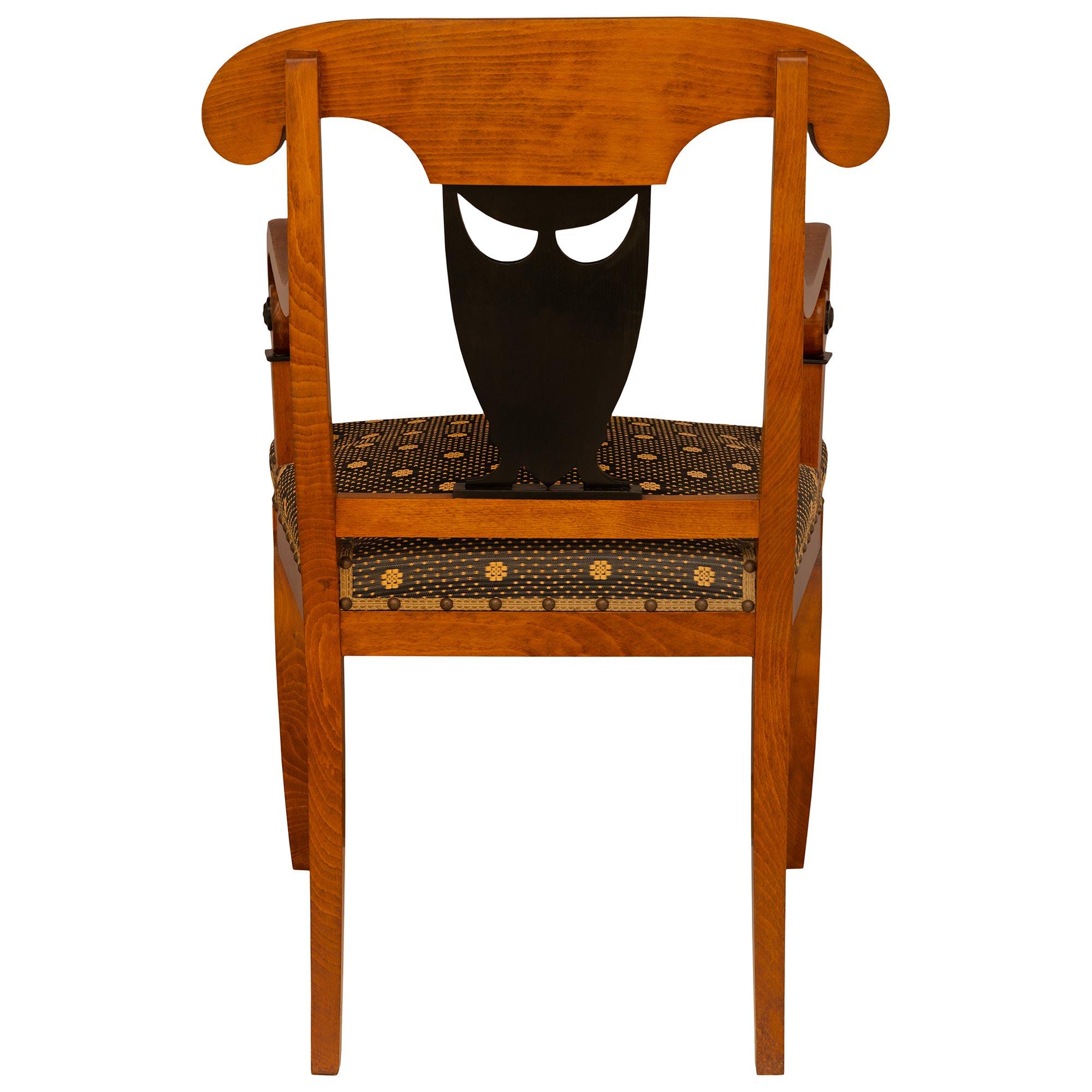 Continental 19th Century Biedermeier St. Fruitwood Armchair 4