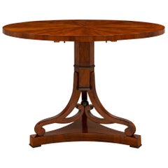Continental 19th Century Biedermeier St. Mahogany and Fruitwood Center Table