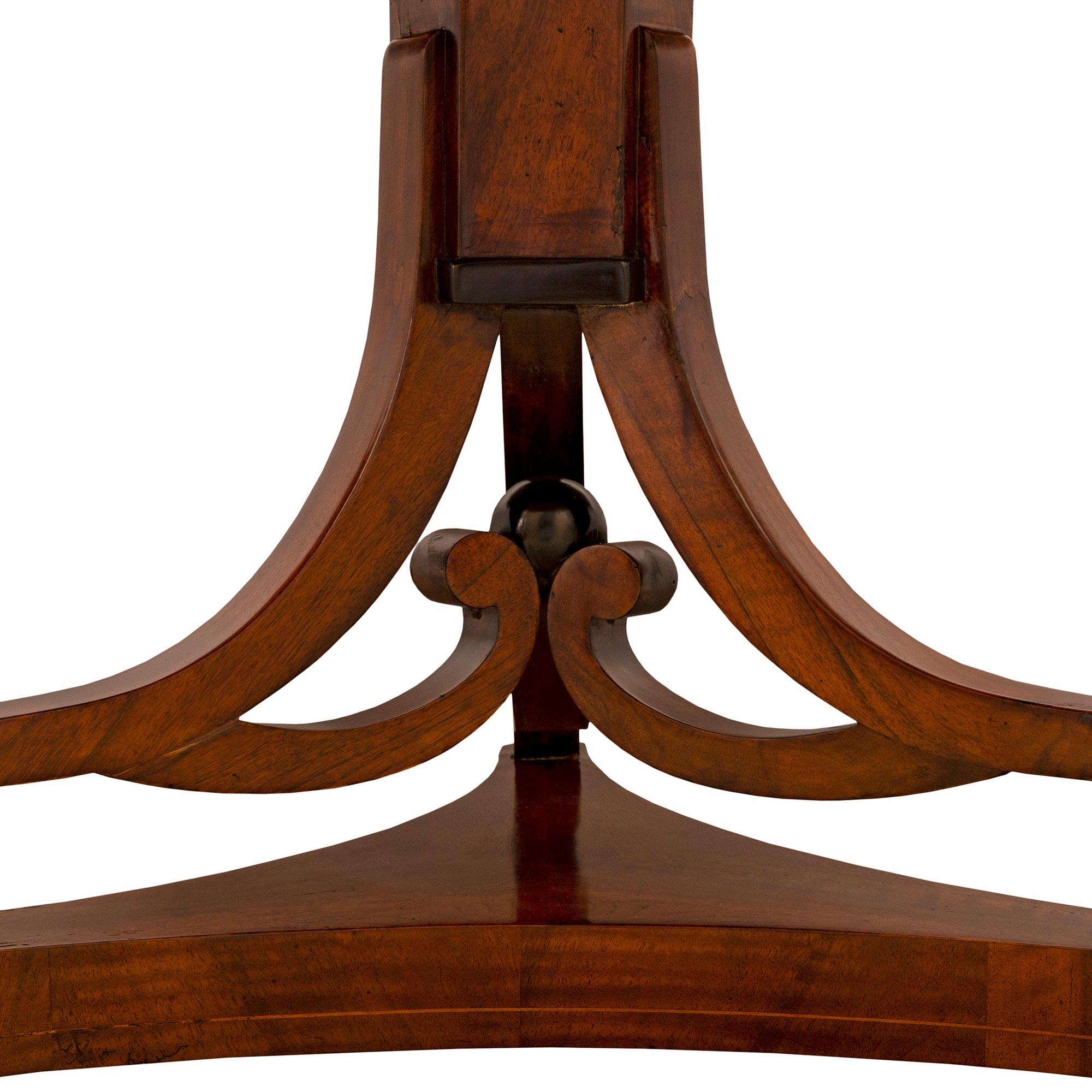 Continental 19th Century Biedermeier St. Mahogany and Fruitwood Center Table For Sale 2