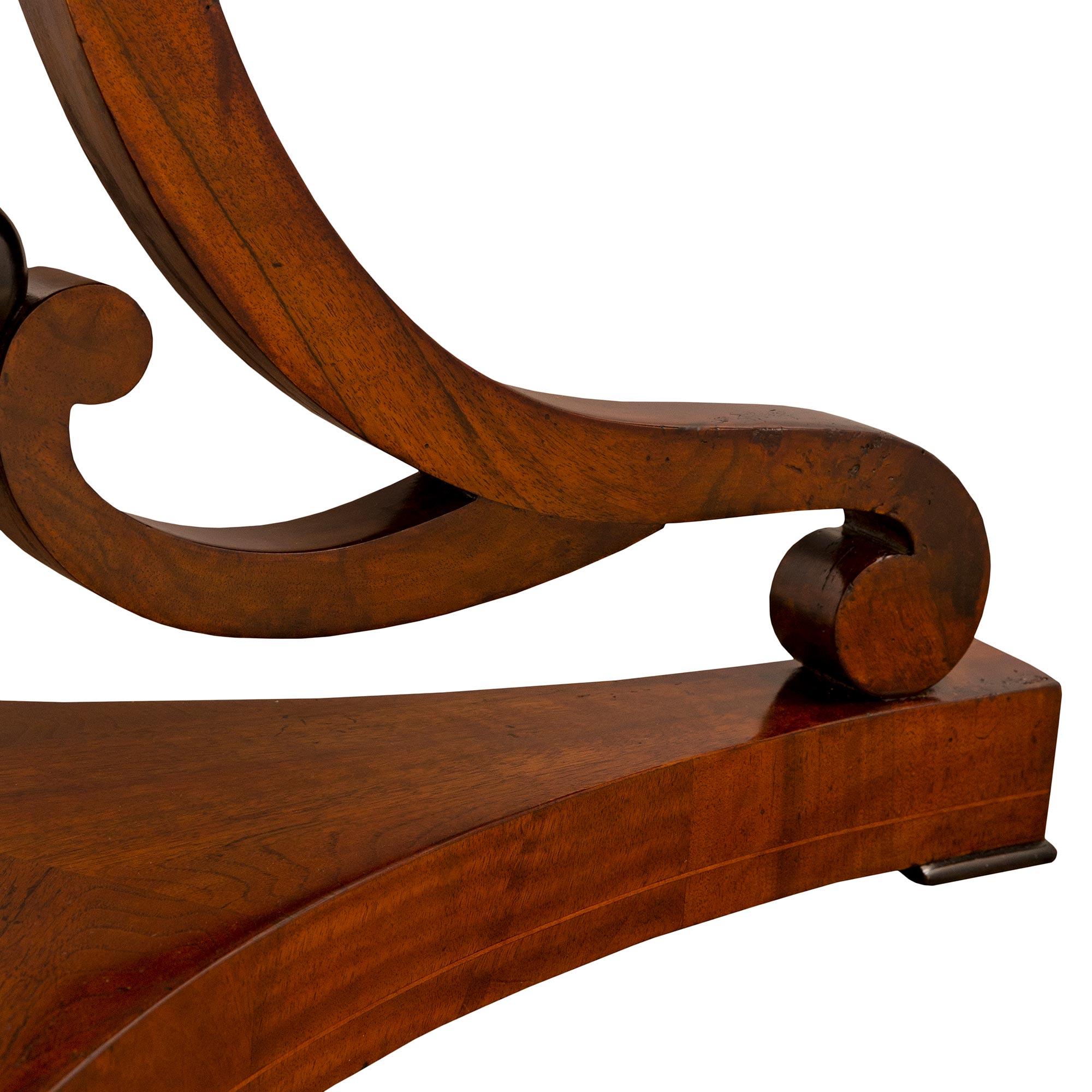 Continental 19th Century Biedermeier St. Mahogany and Fruitwood Center Table For Sale 3