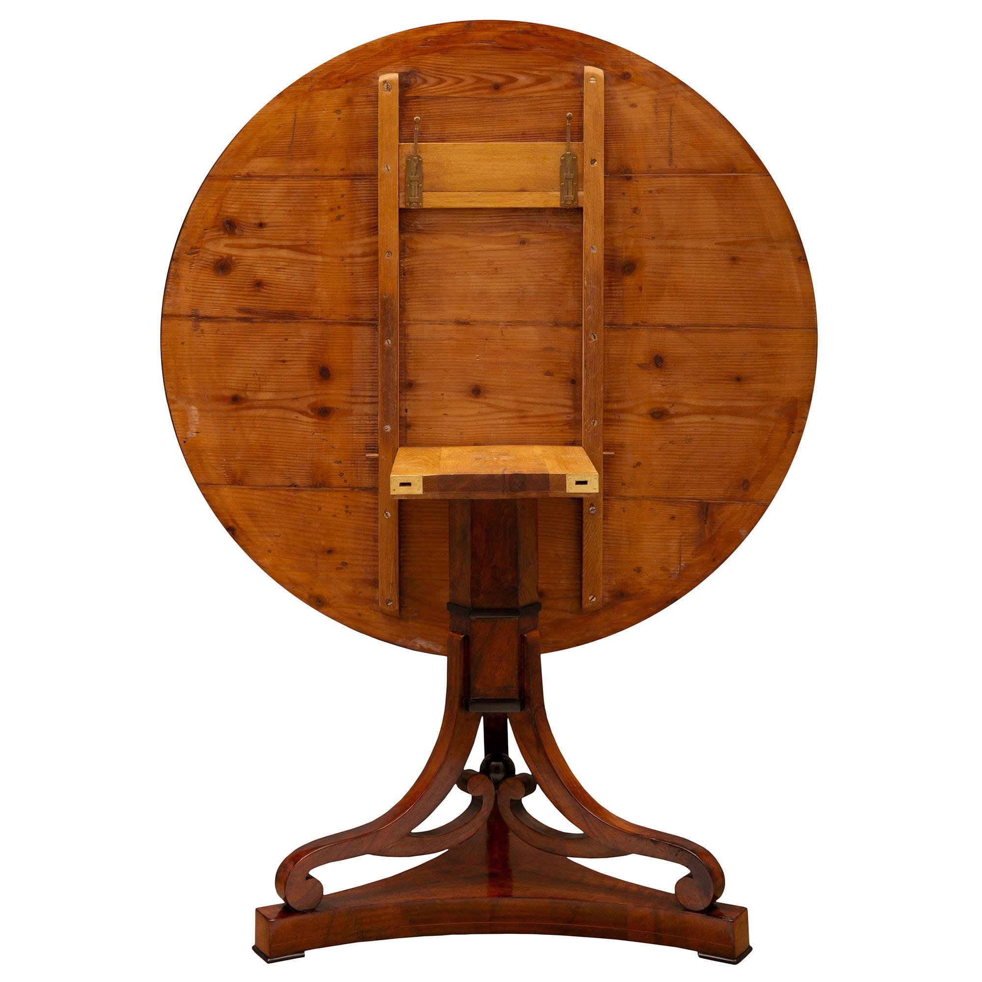 Continental 19th Century Biedermeier St. Mahogany and Fruitwood Center Table For Sale 4