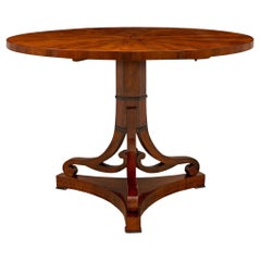 Antique Continental 19th Century Biedermeier St. Mahogany and Fruitwood Center Table