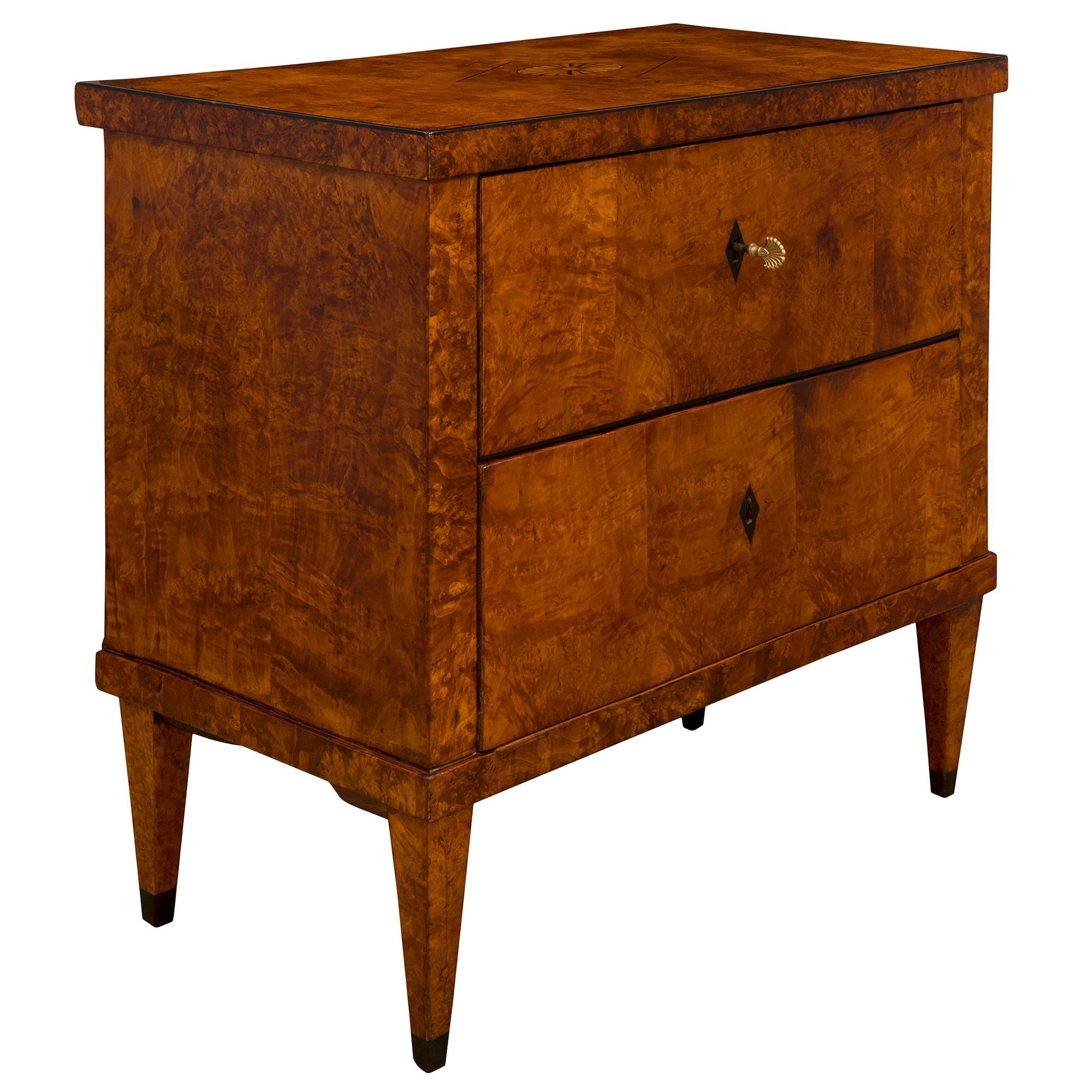 Unknown Continental 19th Century Biedermeier St. Walnut and Mother of Pearl Commode For Sale