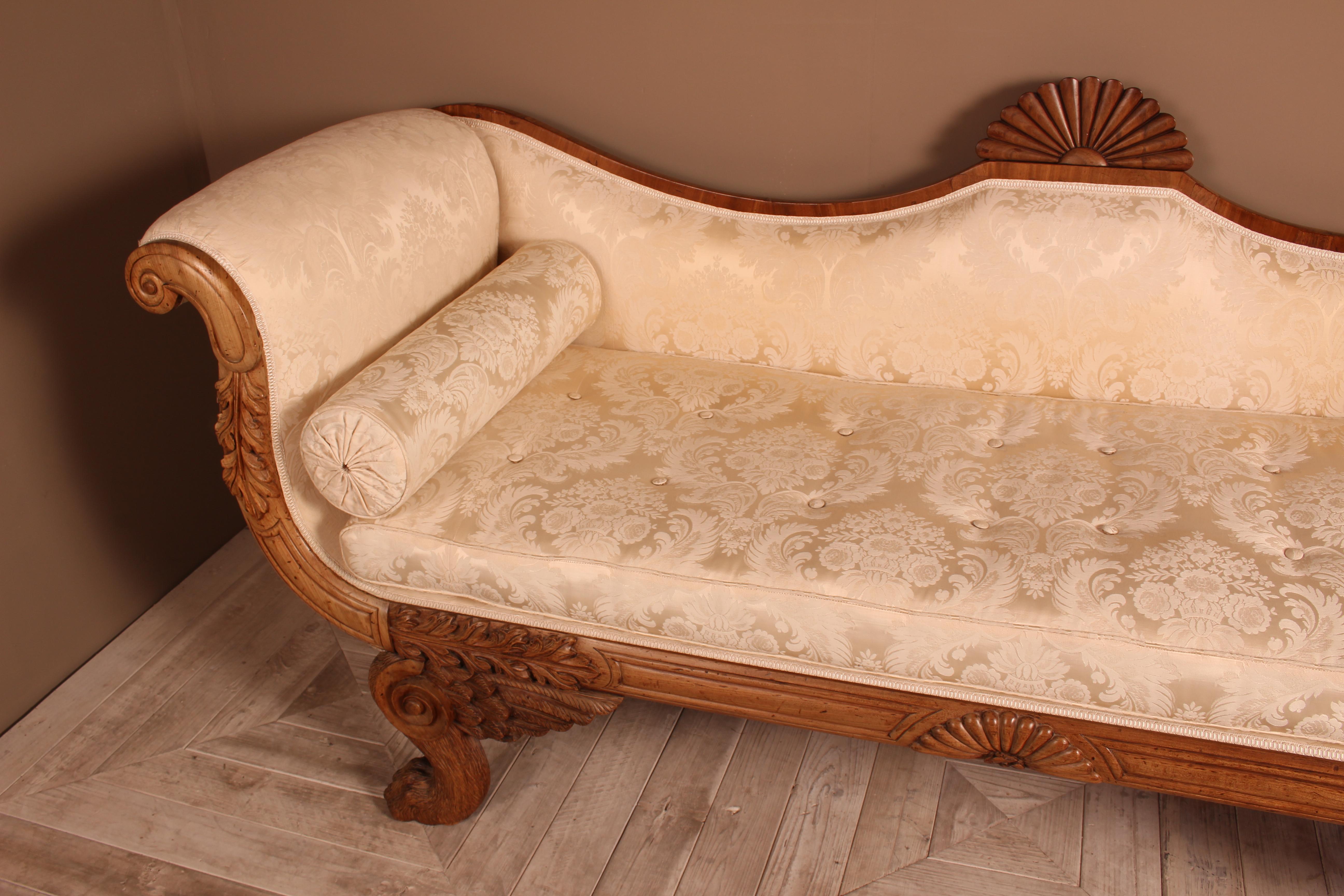 Continental 19th Century Empire Scroll End Sofa For Sale 4