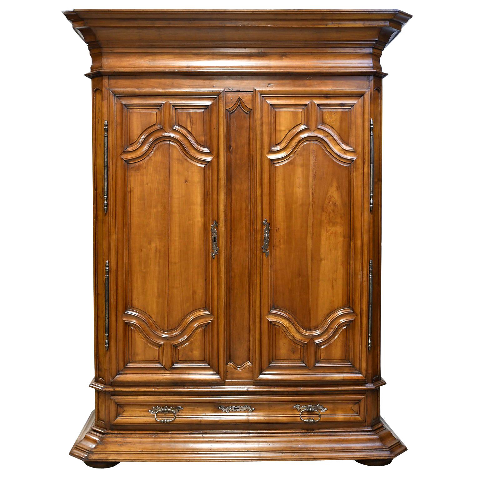 Continental 19th Century French Walnut Armoire Outfitted to Function as a Bar For Sale