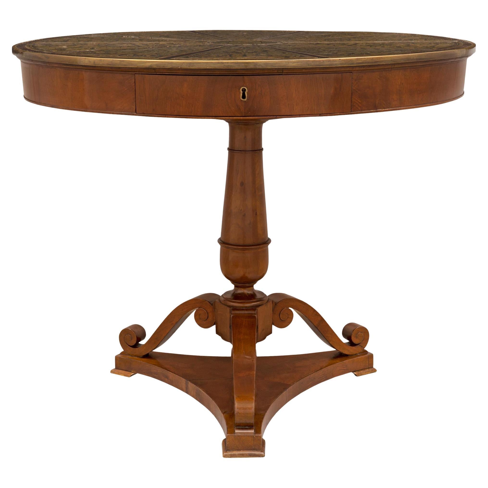 Continental 19th Century Louis Philippe Period Mahogany Side Table For Sale