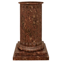 Continental 19th century Louis XVI st. Faux Painted marble pedestal