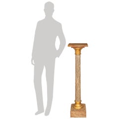 Continental 19th century Louis XVI st. Ormolu and Breccia marble pedestal
