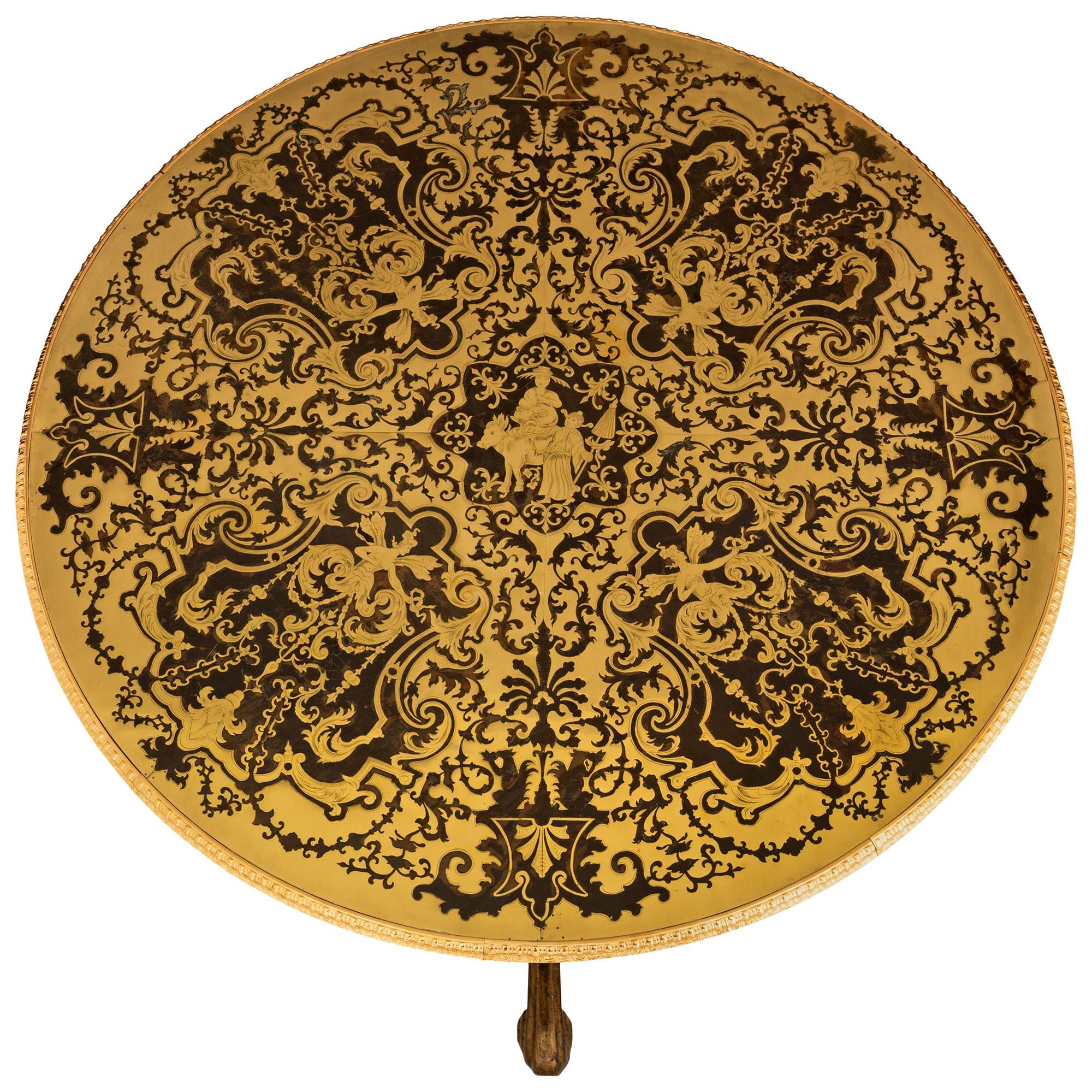 Table d'appoint continentale Mecca et laiton Boulle du 19ème siècle en vente 4