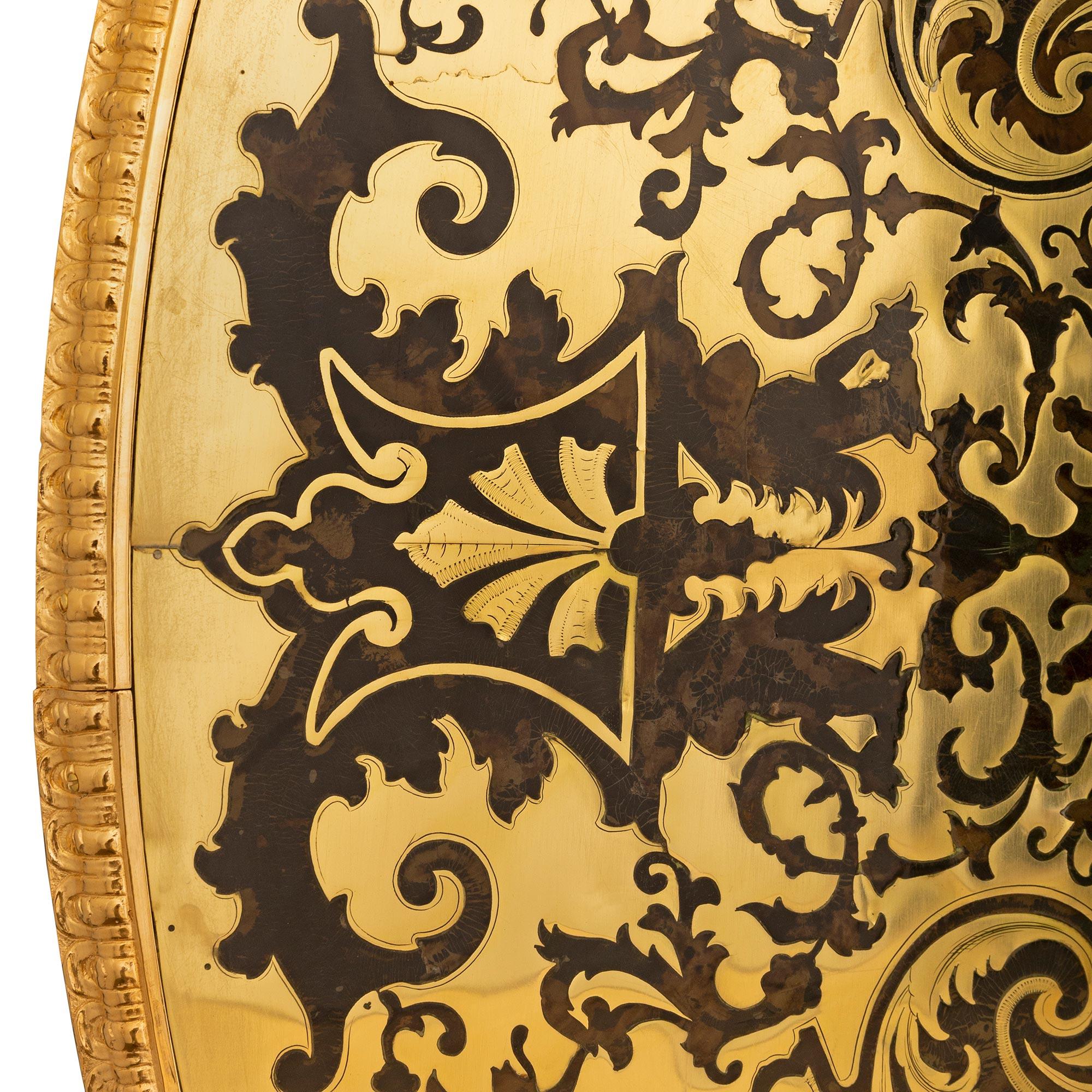 Table d'appoint continentale Mecca et laiton Boulle du 19ème siècle Bon état - En vente à West Palm Beach, FL