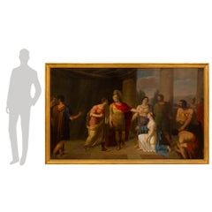 Continental 19th Century Neo-Classical St. Oil on Canvas Painting