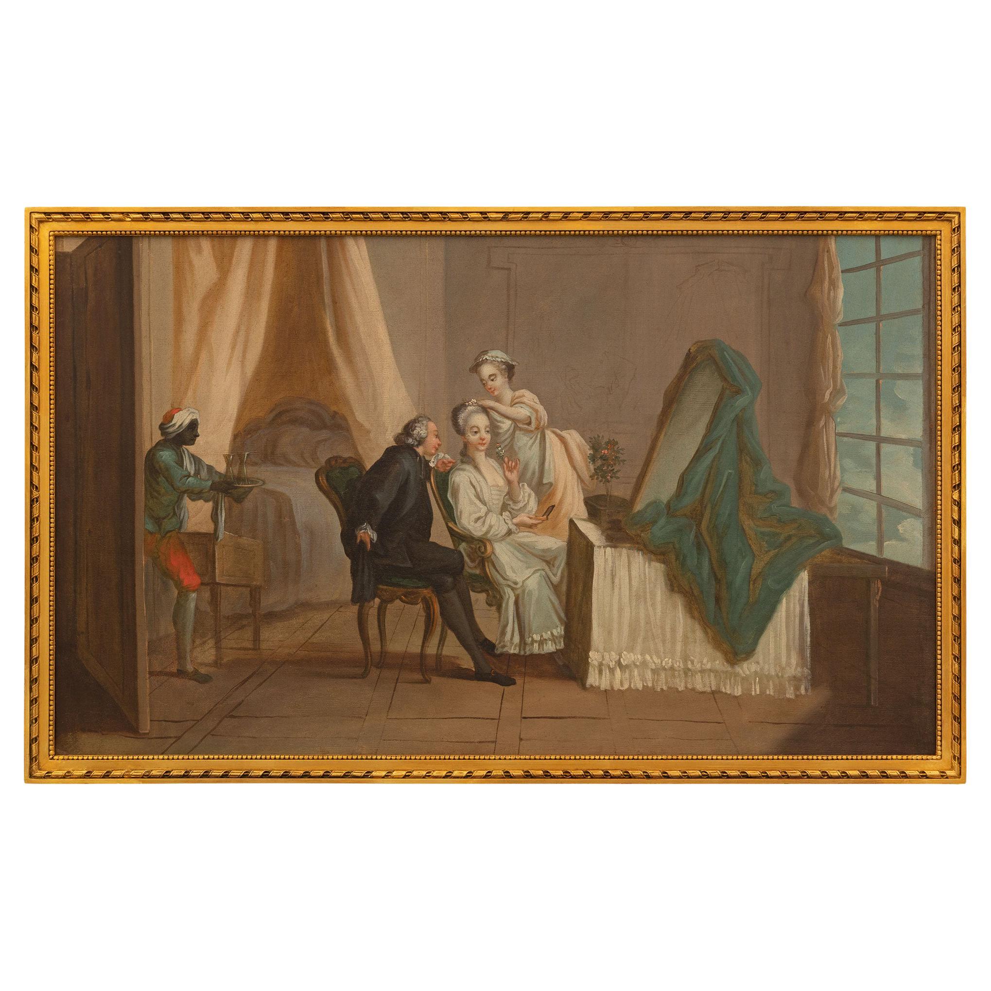 Continental 19th Century Oil on Canvas Painting For Sale