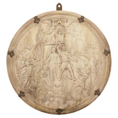 Continental 19th century Stone and Bronze plaque