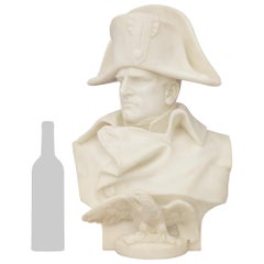 Continental 19th century white Carrara marble bust of Napoleon