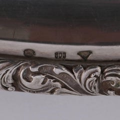 Continental Bohemian .800 Silver Serving Tray with Foliate Rim, circa 1940