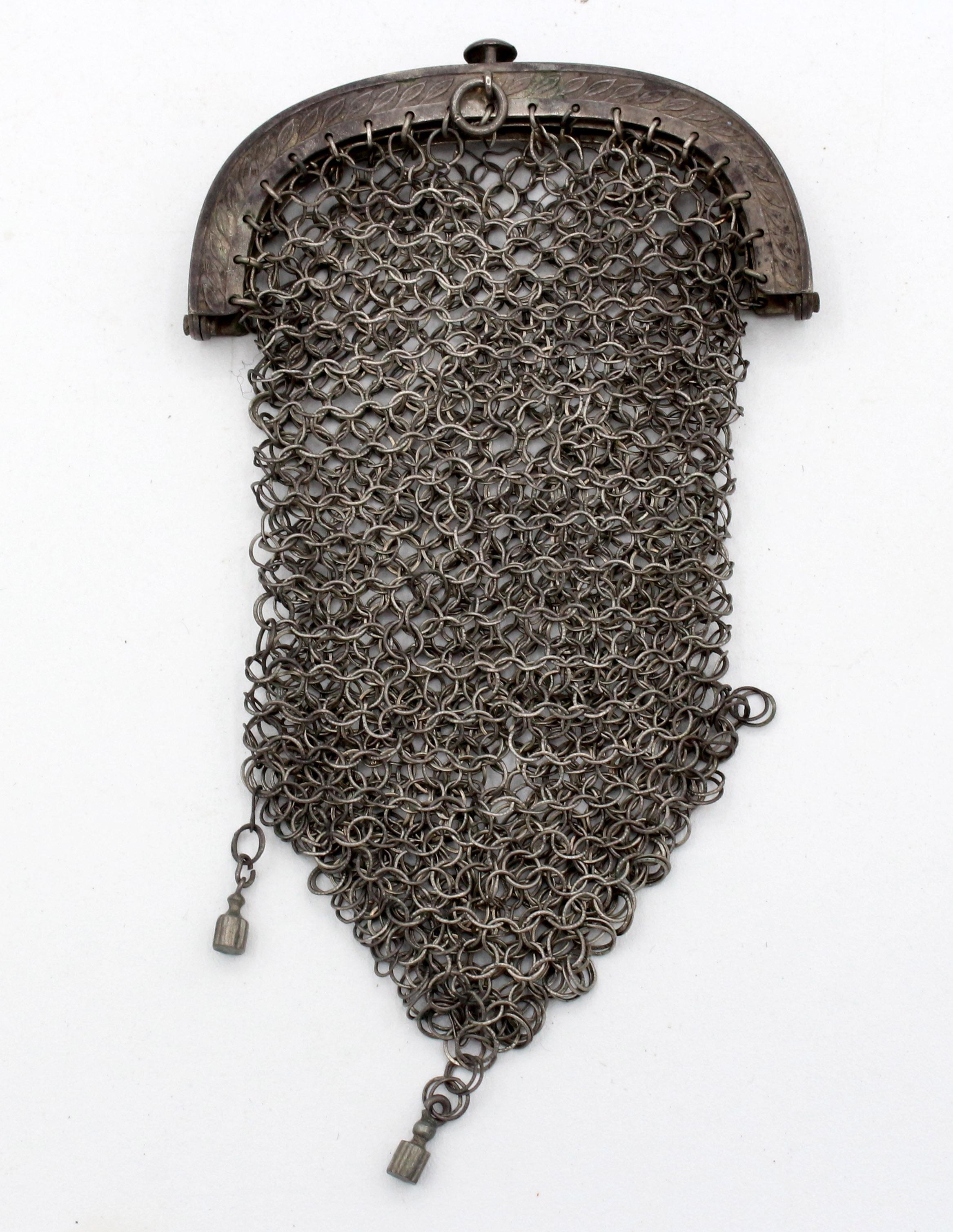 Continental 800 Standard Silver Purse, late 19th-early 20th century For Sale 3