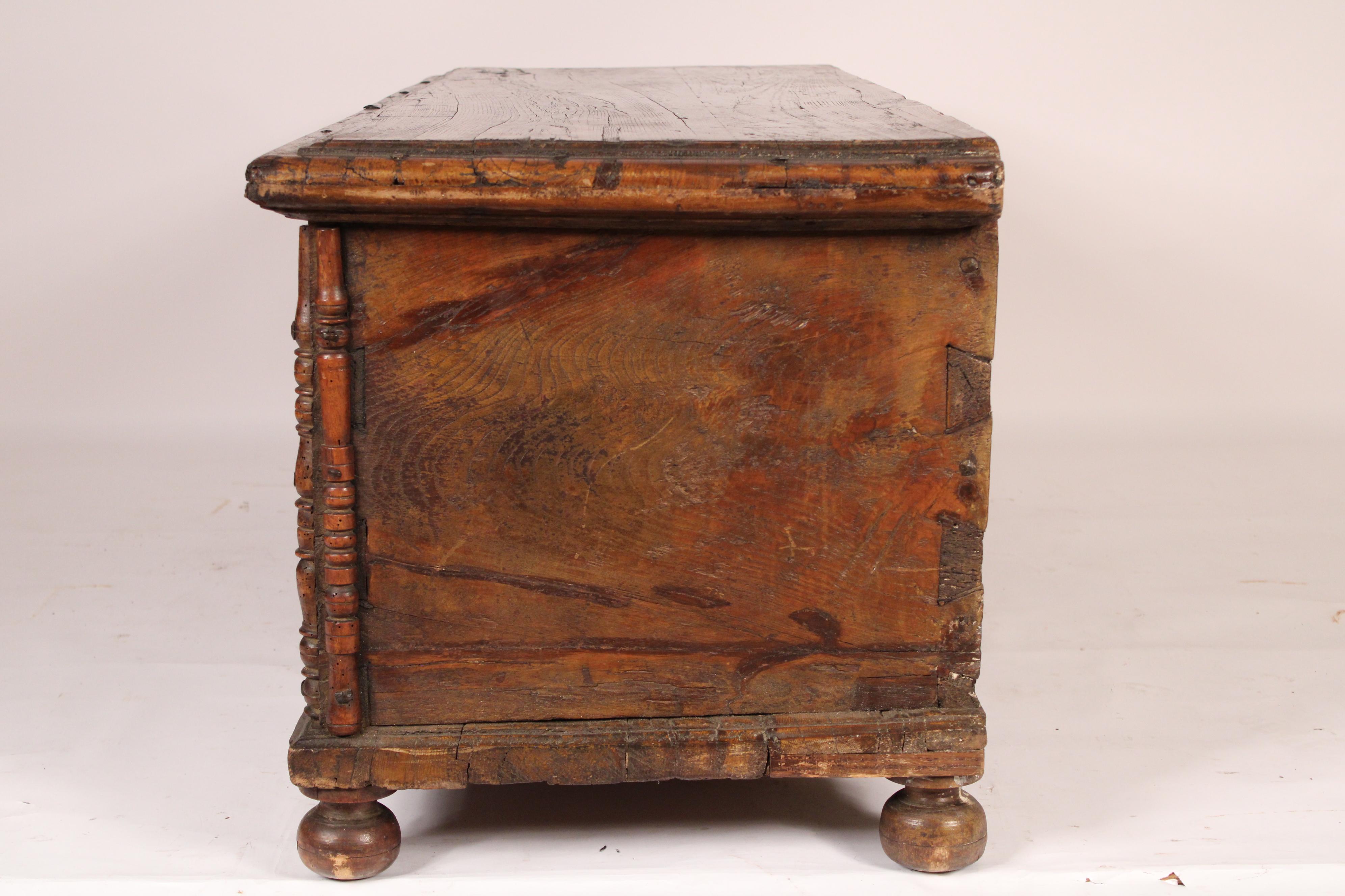 19th Century Continental Antique Baroque Style Trunk For Sale