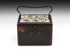 Continental Georgian Wooden Sycamore Hungarian Tea Caddy, Early 19th Century