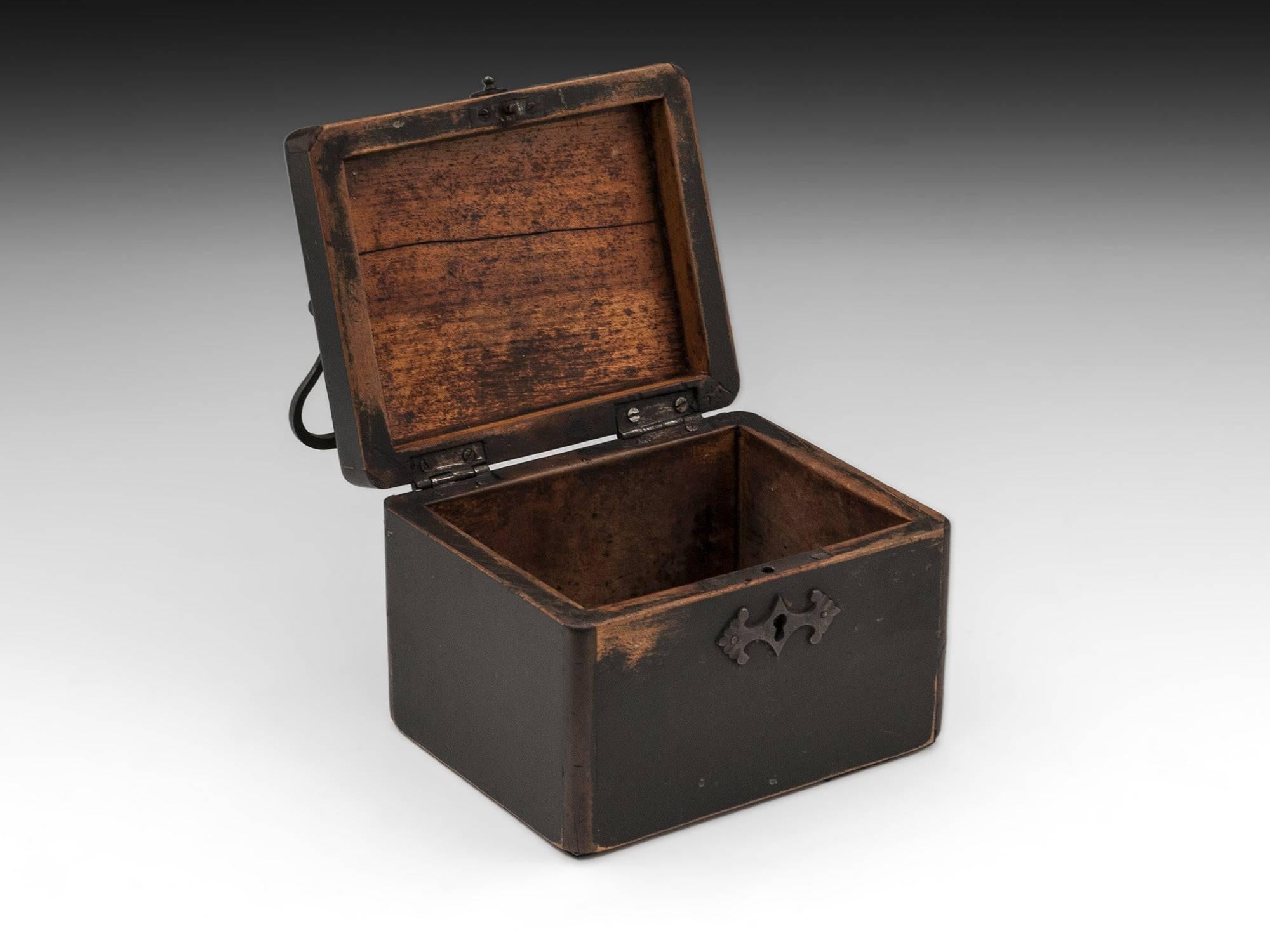 Continental Georgian Wooden Sycamore Hungarian Tea Caddy, Early 19th Century For Sale 3