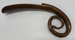 Continental Art Nouveau Bronze Shoehorn In the Form of a Hunting Horn C. 1900