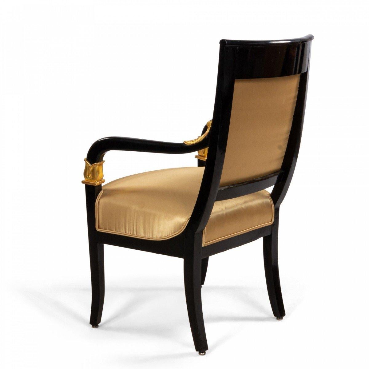 Continental Austrian Ebonized Armchairs 3