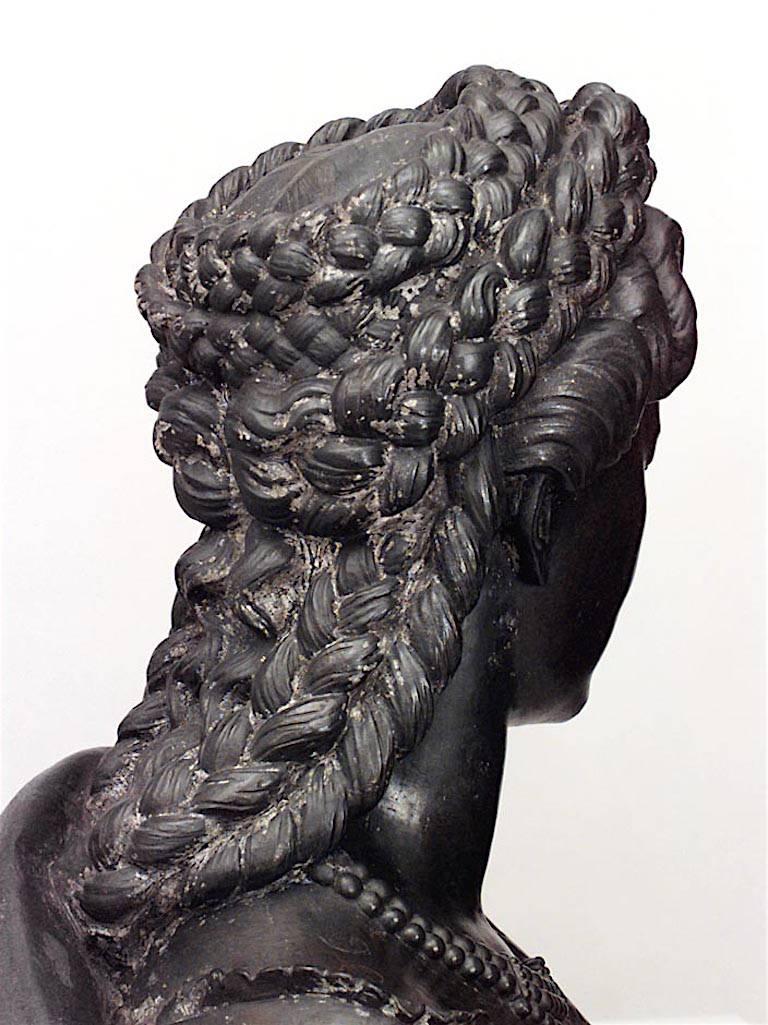 Austrian Hungarian Iron Queen Elizabeth Bust In Good Condition For Sale In New York, NY