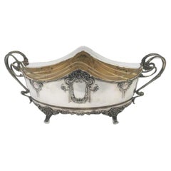 Continental Austrian Silver Centerpiece Bowl in Art Nouveau Style