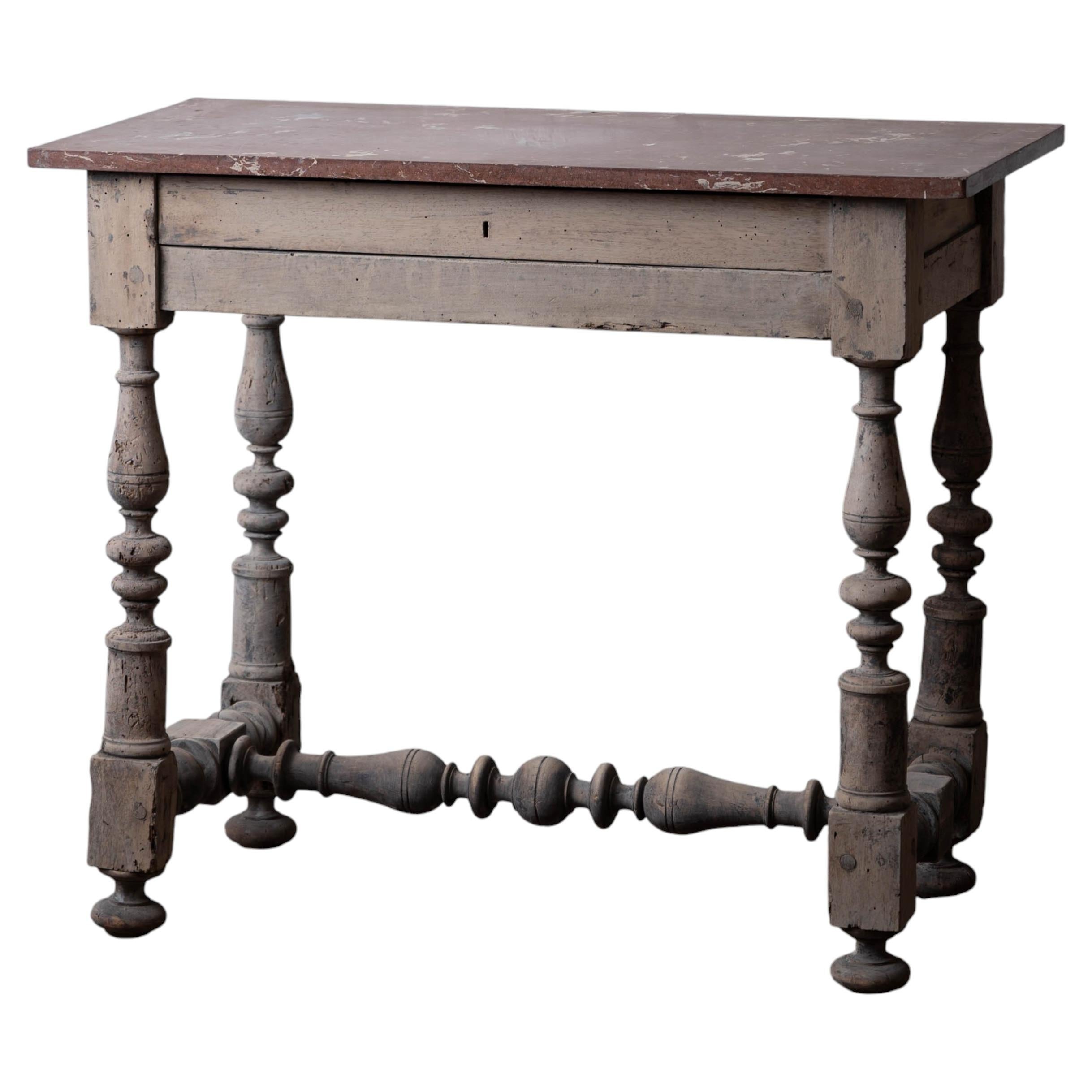 Continental Baroque Bleached Chestnut Work Table, c.1720 For Sale