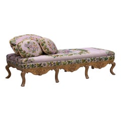 Continental Baroque Giltwood and Upholstered Bench, Possibly Dutch