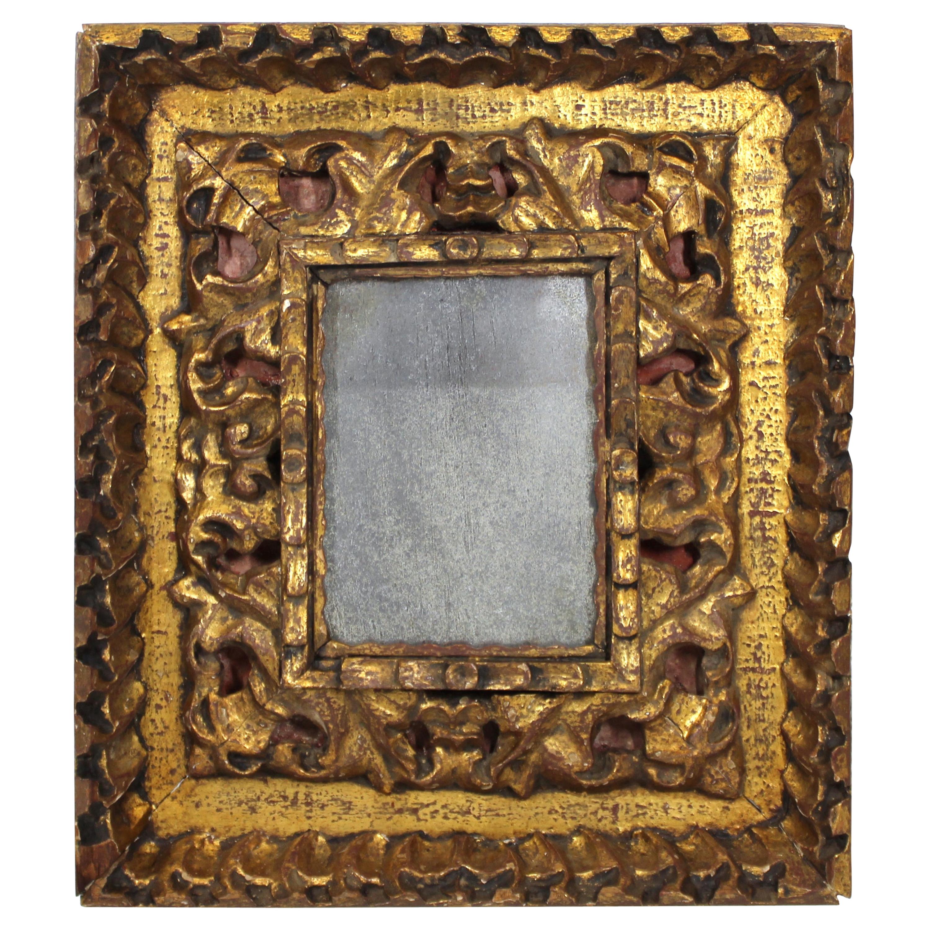 Continental Baroque Giltwood Frame with Heavy Carved Foliage