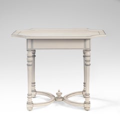Continental Baroque Gray Painted Table