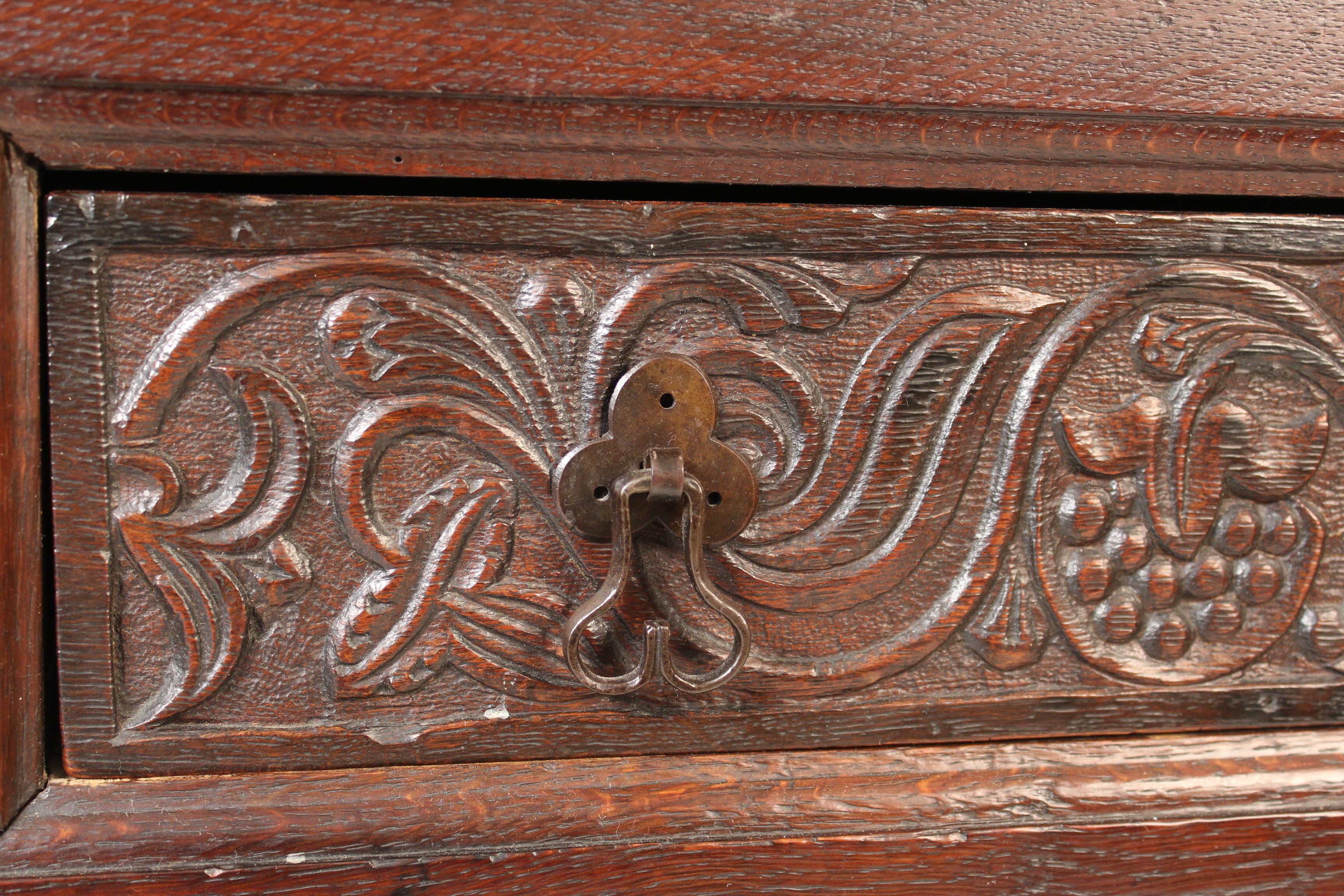 Continental Baroque Style Oak Sideboard 4