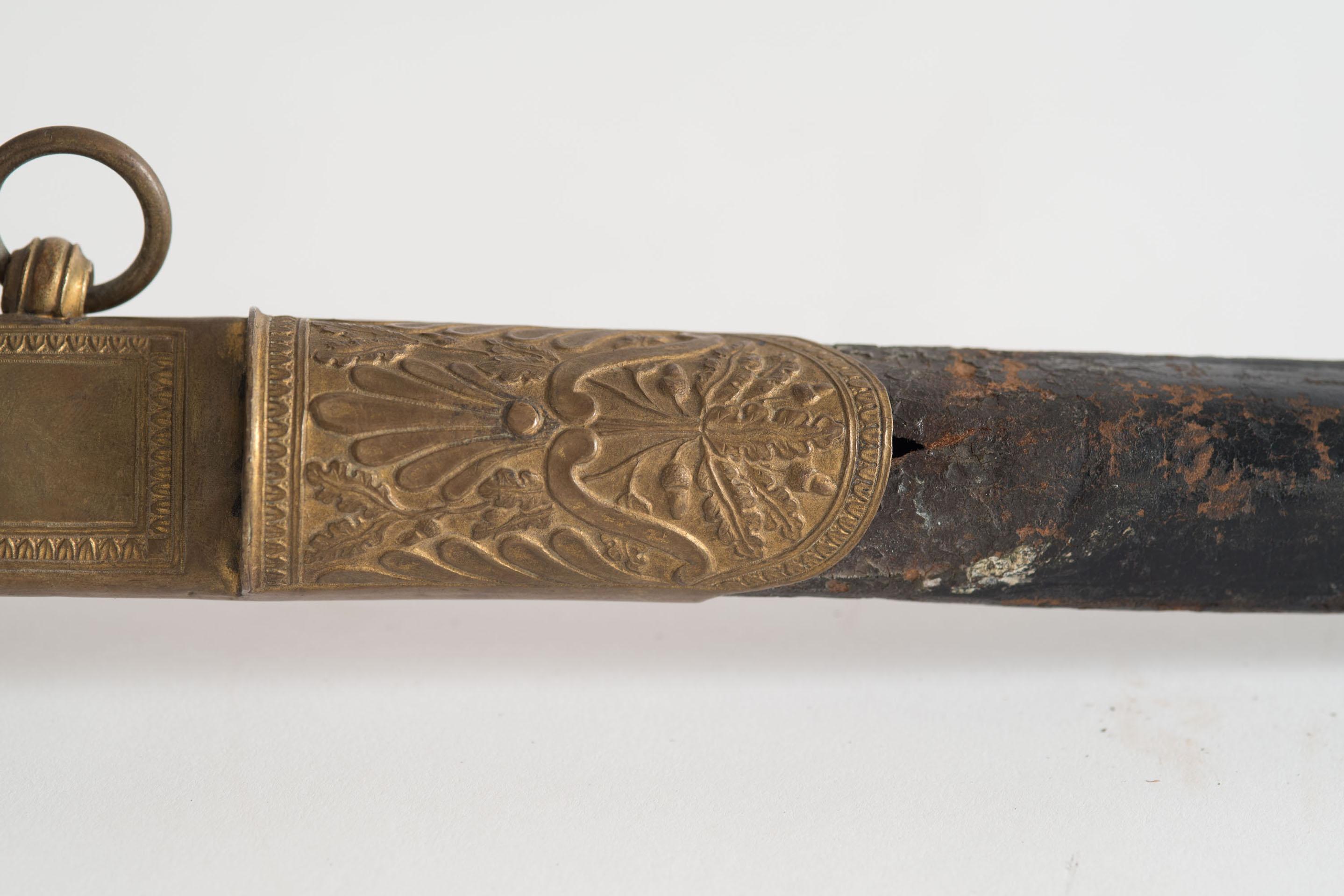 Os Continental Bronze Dore Ceremonial Dog Pommel Sword with Scabbard (épée d'apparat pour chien avec fourreau) en vente