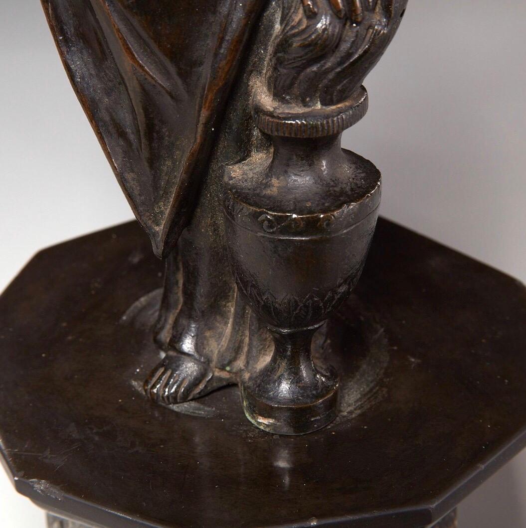 Neoclassical Continental Bronze Figure of Gagged Justice, 18th Century For Sale