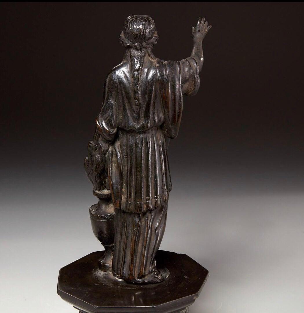European Continental Bronze Figure of Gagged Justice, 18th Century For Sale