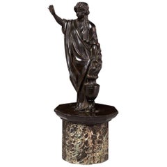 Figure continentale en bronze de la justice bâillonnée, 18e siècle
