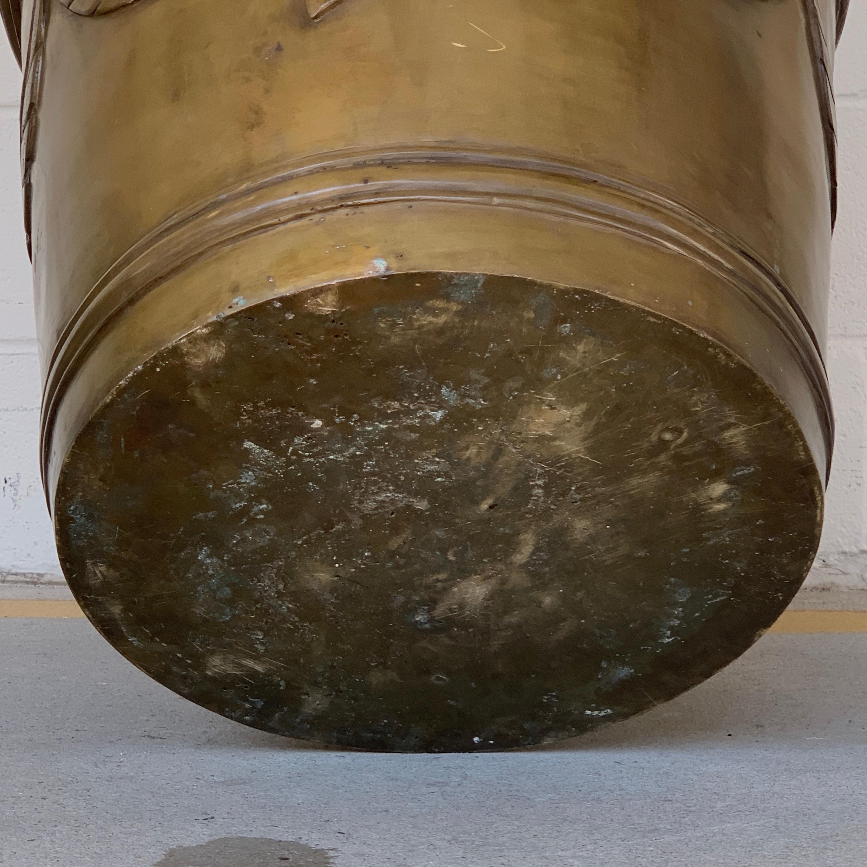 Continental Bronze Palmette Neoclassical Planter For Sale 3
