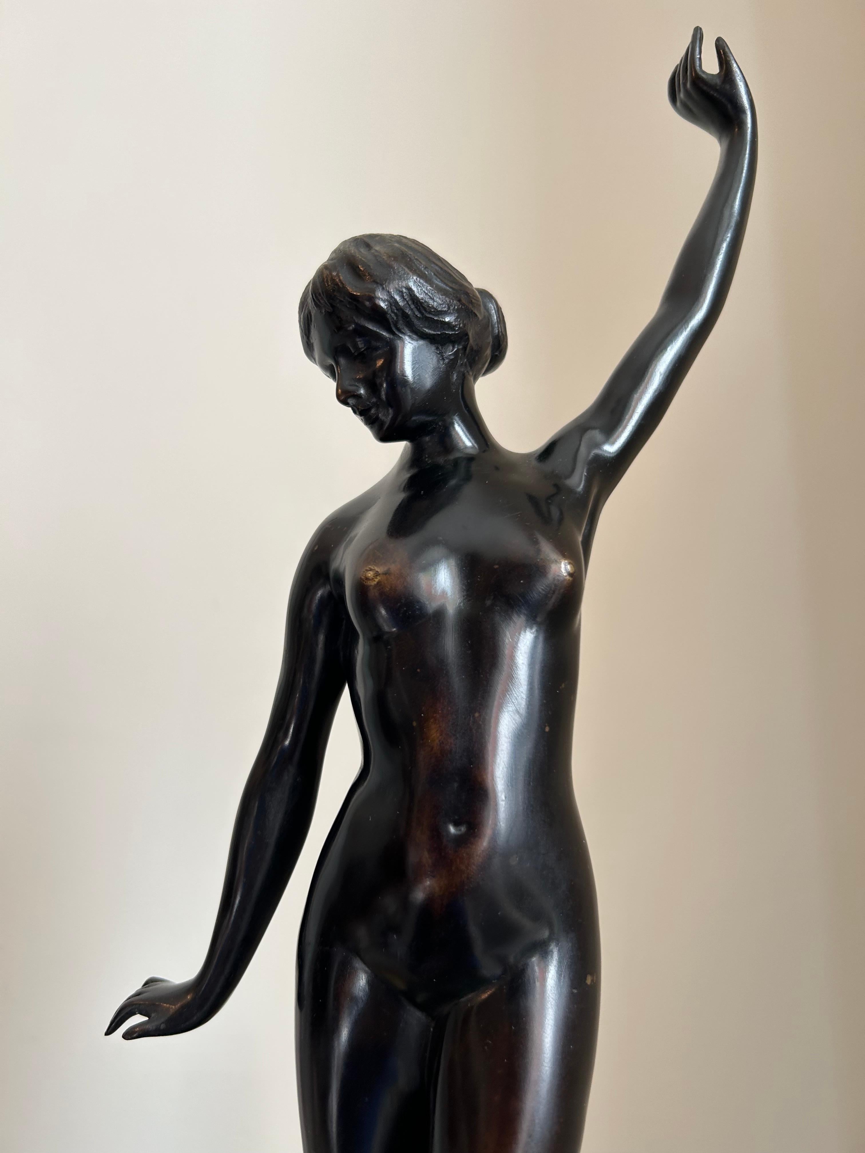 Kontinentale Bronze-Skulptur  (Europäisch) im Angebot