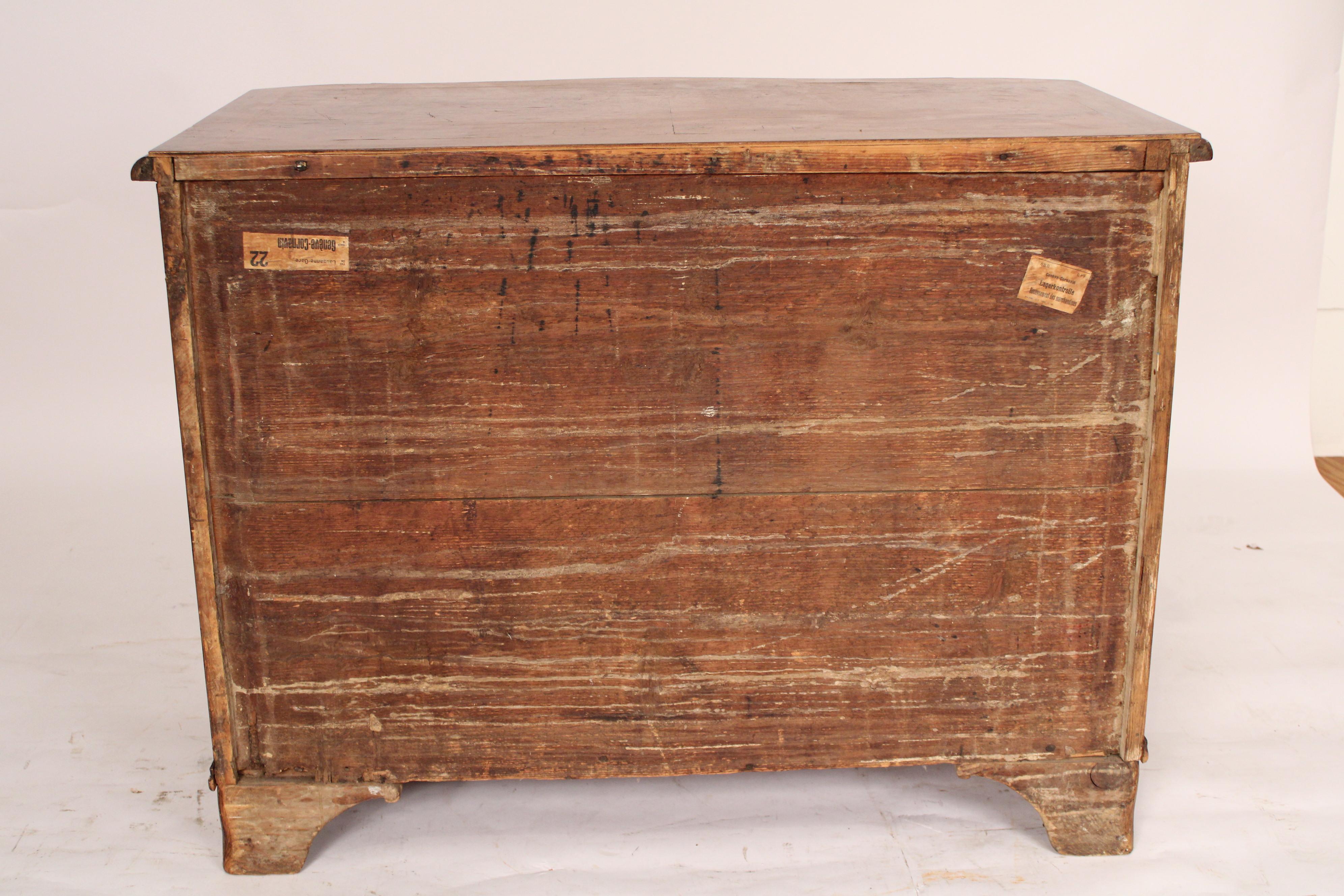 Continental Burl Elm Chest of Drawers For Sale 4