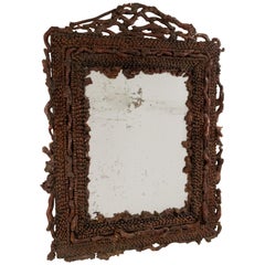 Rustic Late 19th Century Continental Burl Root Mirror