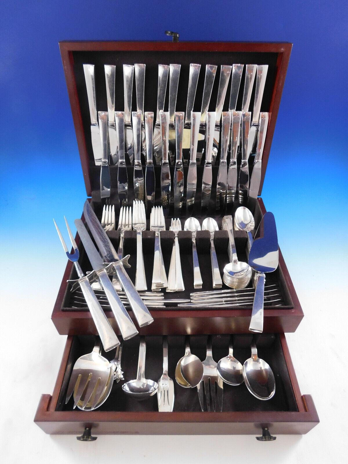 Continental is the perfect pattern choice for those who are looking for a highly polished, clean, contemporary look.

Monumental Continental by International Dinner and Luncheon Size Sterling Silver flatware set - 137 pieces. This set