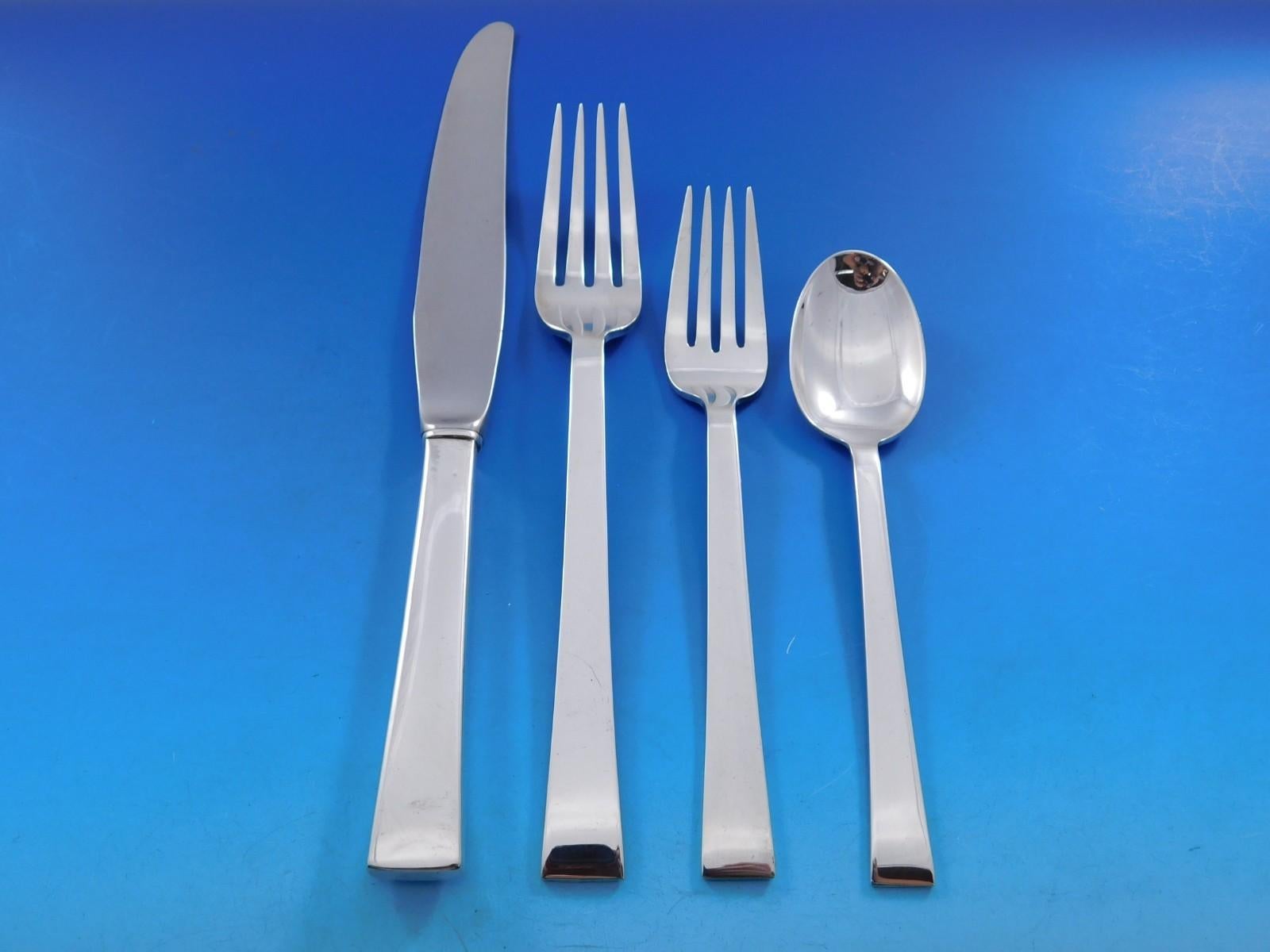 Continental by International Sterling Silver Flatware Starter Set for 4 Set 29pc For Sale 4