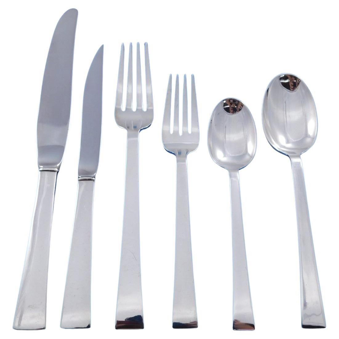 Continental by International Sterling Silver Flatware Starter Set for 4 Set 29pc For Sale