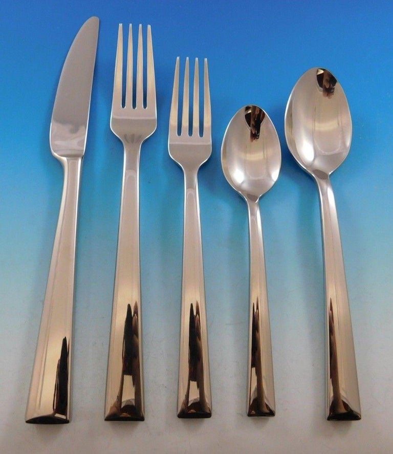 Continental by Lenox Stainless Steel Flatware Set Service for 12 New 60