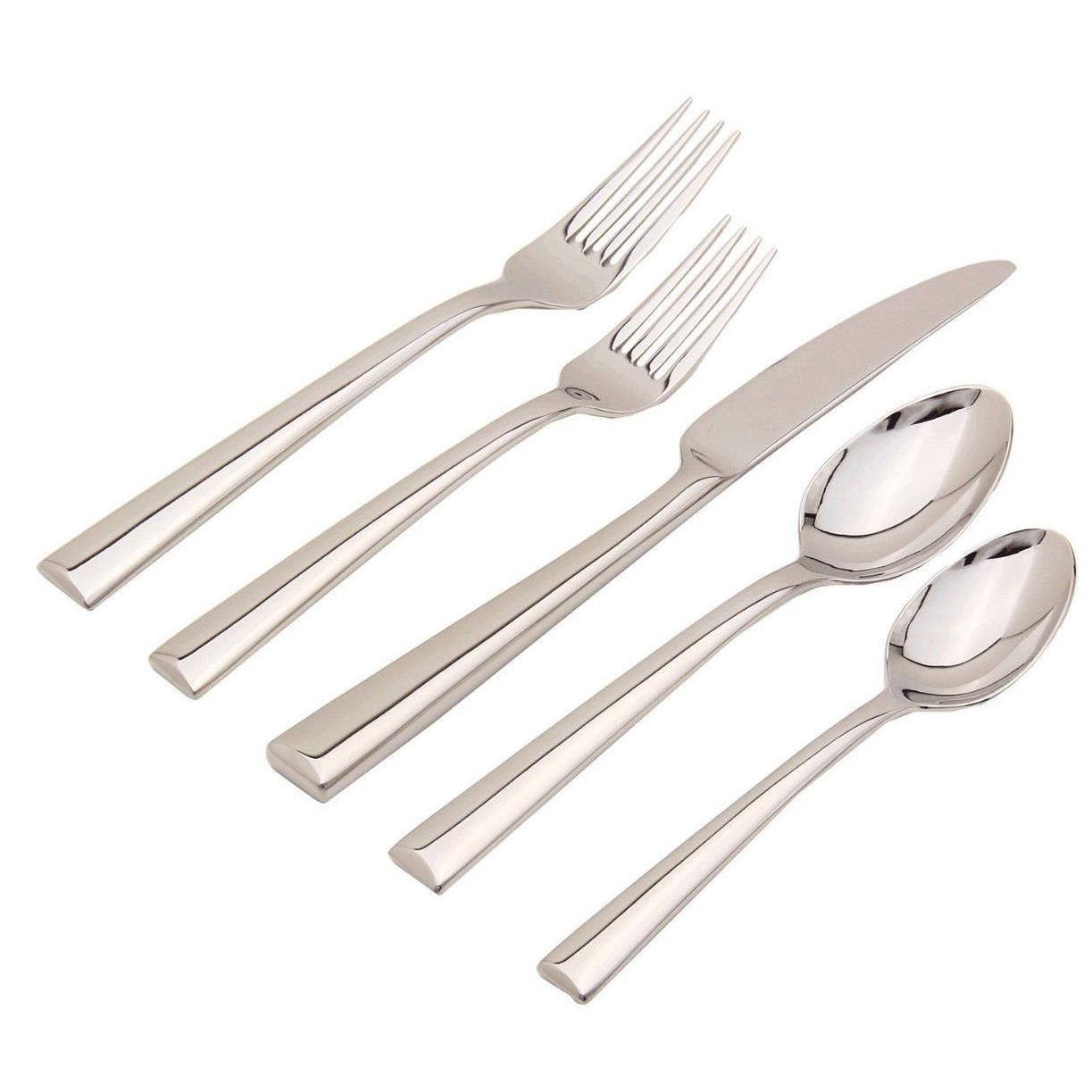 Continental by Lenox Stainless Steel Flatware Set Service for 12 New 60 pieces