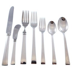 Retro Continental by Tuttle Sterling Silver Flatware Set for 12 Service 95 Pcs Dinner