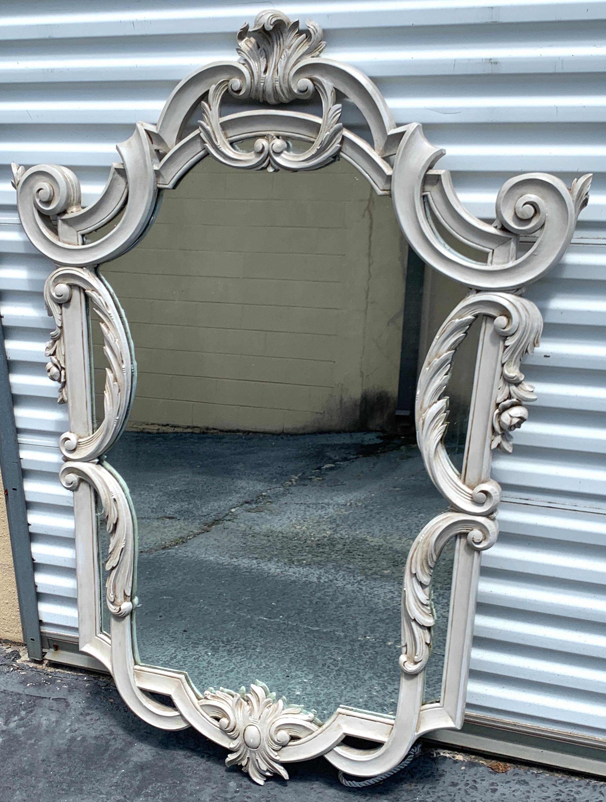 grey painted mirror